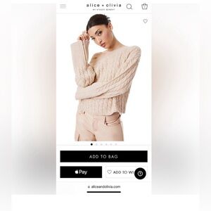 Alice Olivia INA CABLE KNIT SWEATER